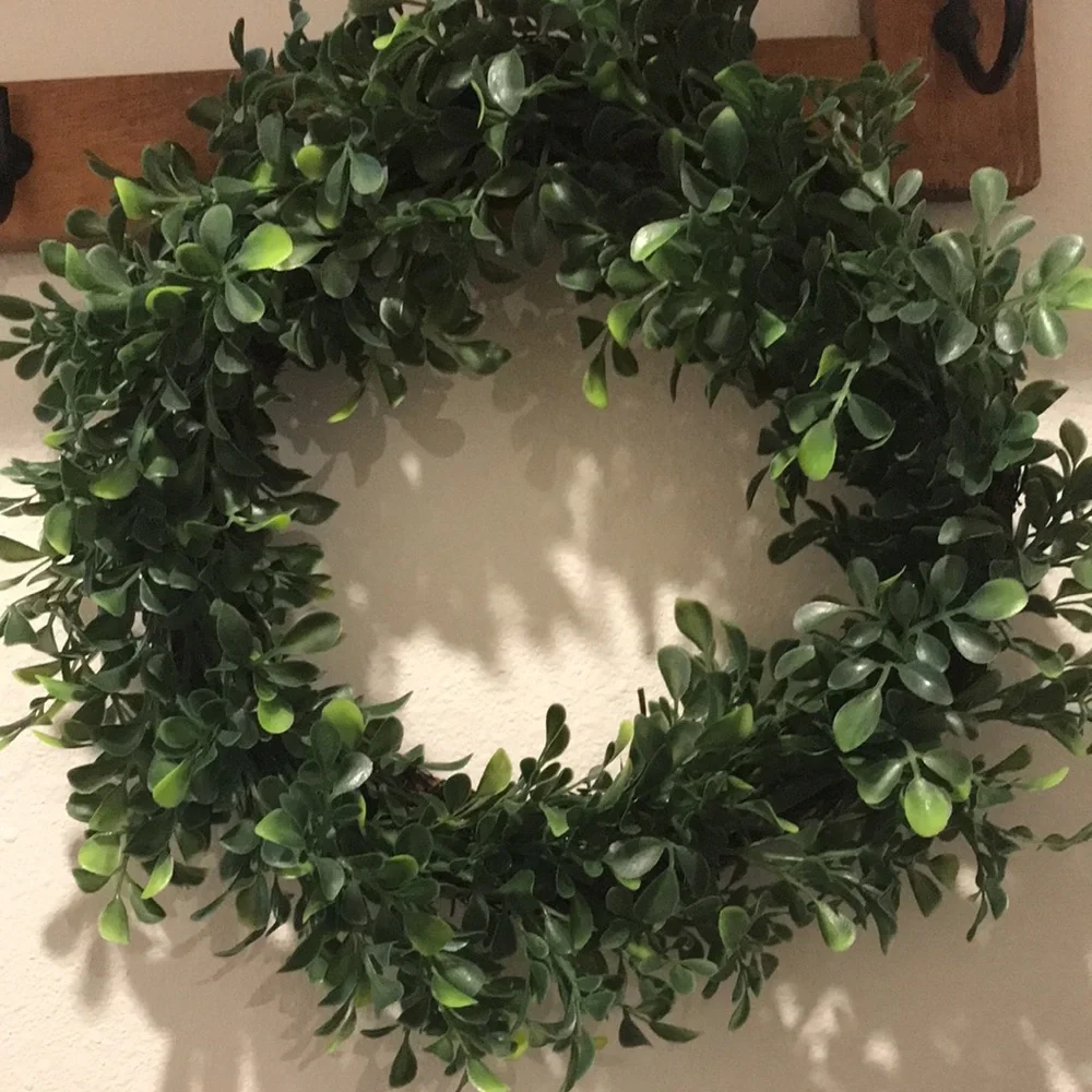 Beautiful Boxwood Faux Wreath Approx 12x12 Home Decor Final Sale